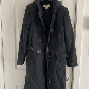 Michael Kors wool coat with hoodie